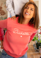 Le sweat Bichette rose fuschia des grands