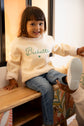 Le sweat Bichette crème et menthe des kids